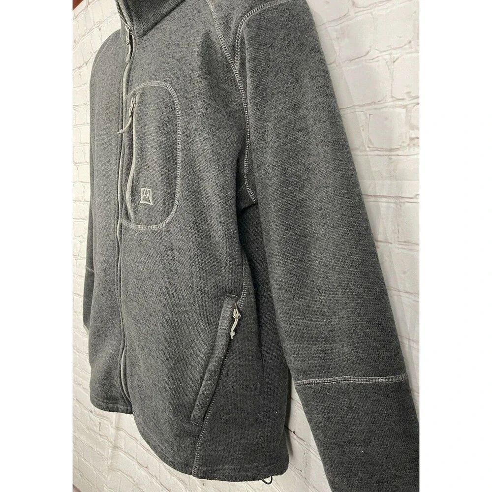 Avalanche Jacket Fleece Full Zip Mock Neck Outdoors/Casual Dark Gry Mens Size XL